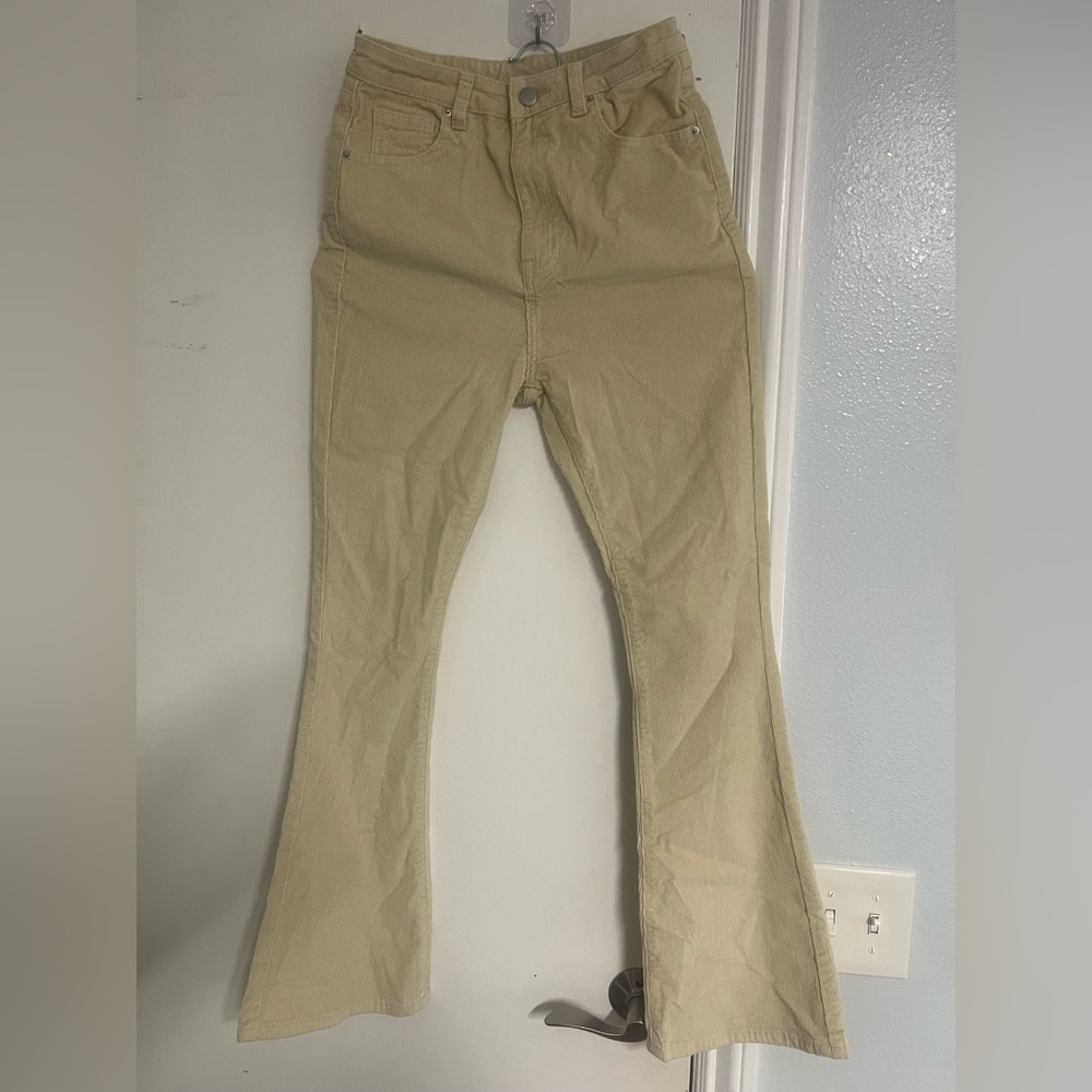 SHEIN Cream Corduroy Pants